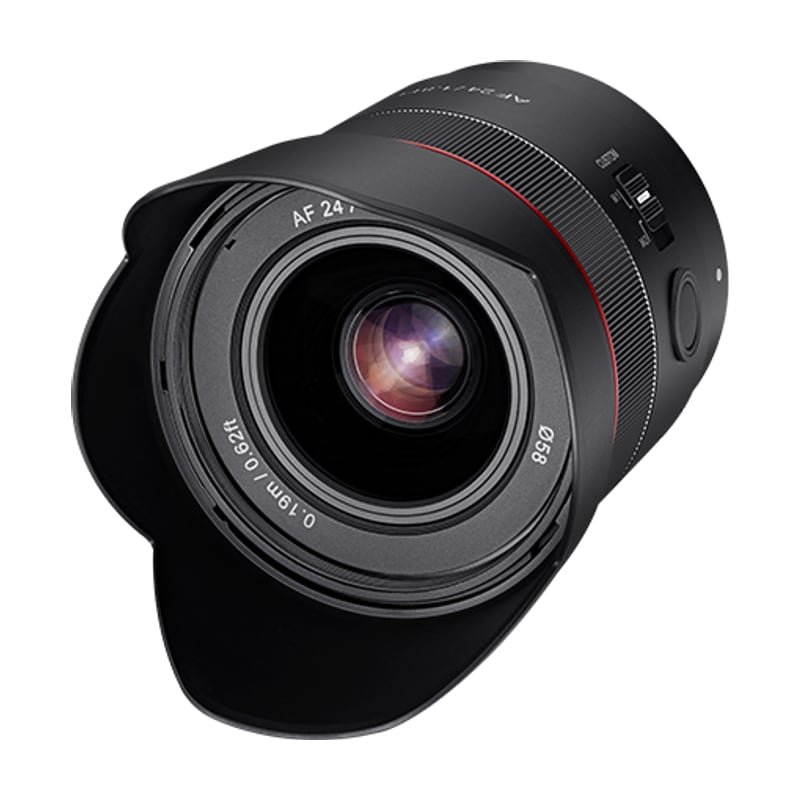 Obiettivo grandangolare Samyang AF 24mm f/1.8 per Sony