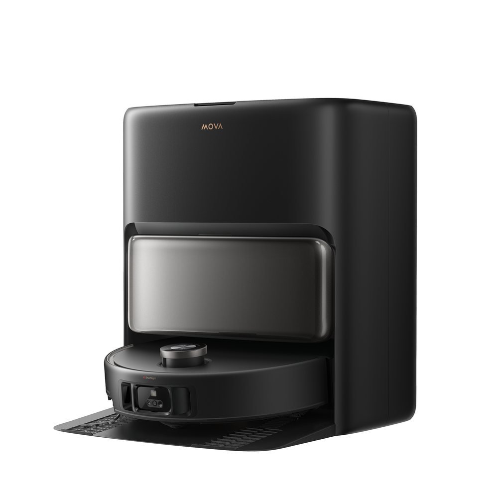 Robot MOVA V50 Ultra Complete nero con la sua base