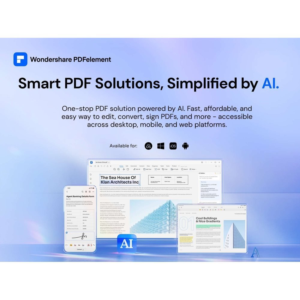 Wondershare PDFelement su computer, tablet e telefono