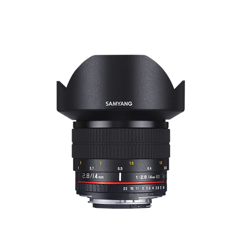 Obiettivo ultra grandangolare Samyang 14mm f/2.8 ED AS IF UMC con paraluce a petalo integrato